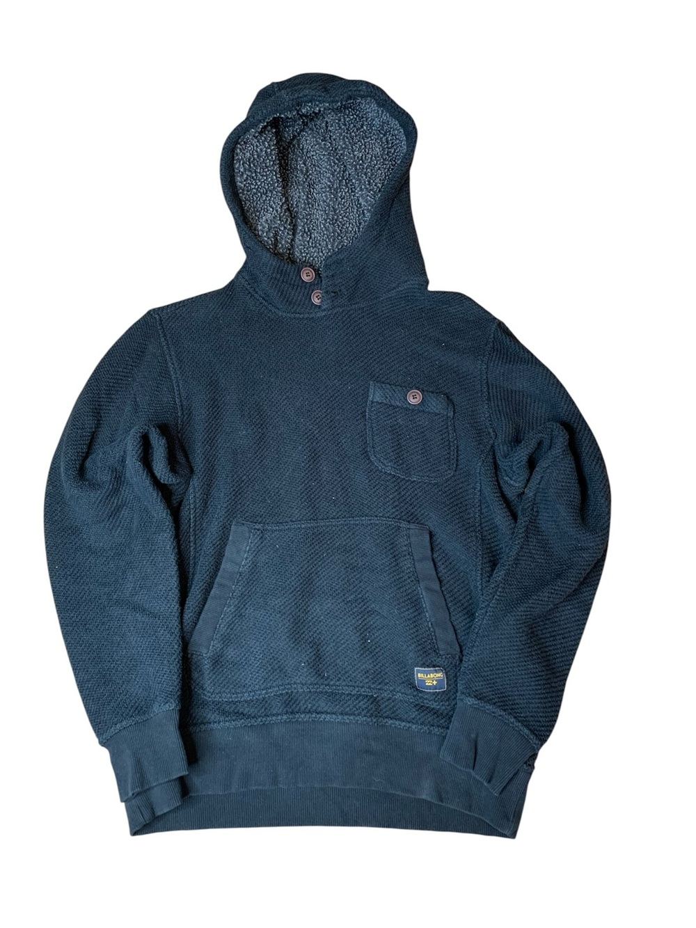 Billabong Surfplus Fleece Lined Pullover Hoodie Dark Charcoal Men's Size Small